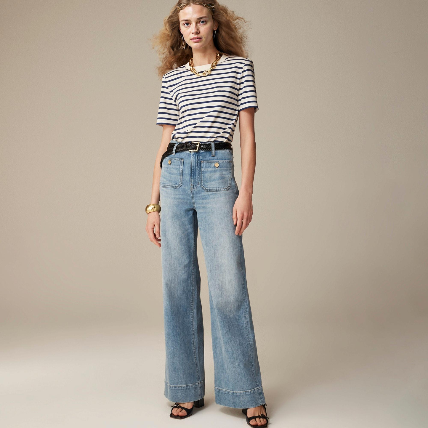 Saida - Jean large style marin