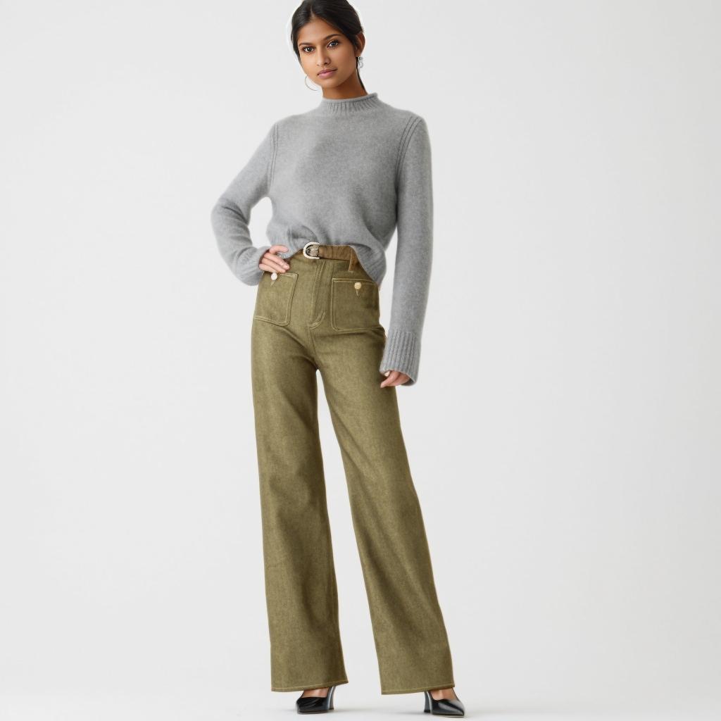 Saida - Jean large style marin