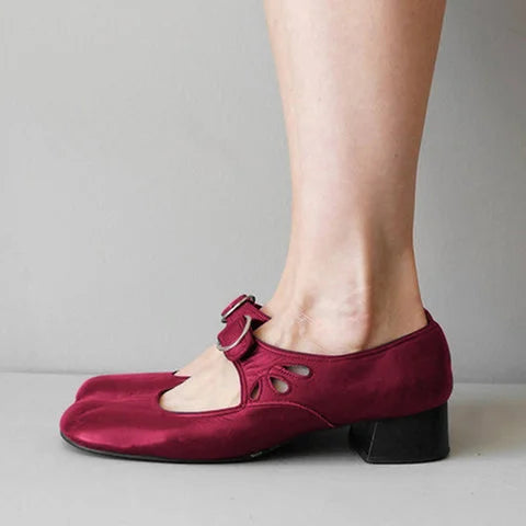 Briana - Chaussures à Boucle à Talons Bas pour Femmes