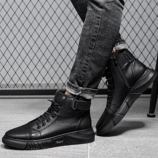 Alvize - Bottes pour homme en similicuir