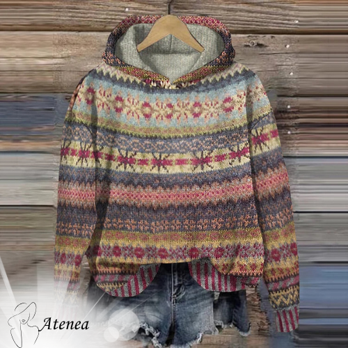 Atenea - Sweat à capuche style rétro
