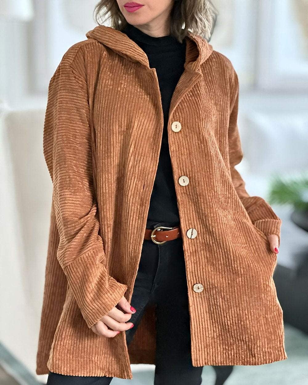 Giovana – Veste au style casual avec effet côtelé