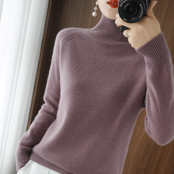 Rosanna – Pull à col roulé au style doux et raffiné