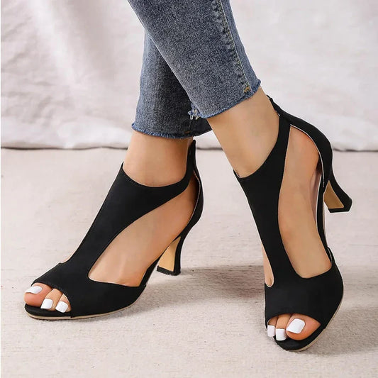 Kailyn – Chaussures à talons élégantes avec finition aspect cuir