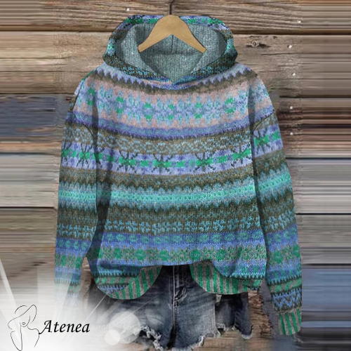 Atenea - Sweat à capuche style rétro
