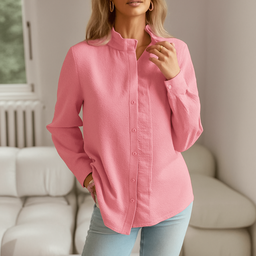 Leonora - Chemise à Volants Élégante - Blanc - XL - Elise Marseille