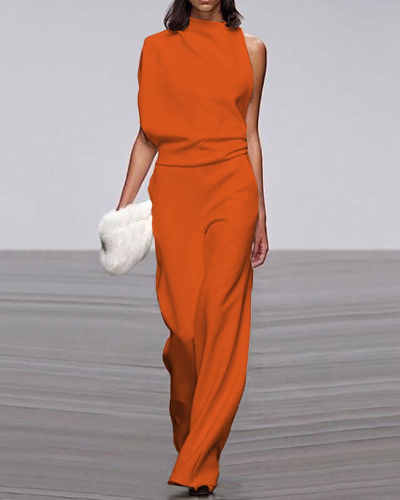 Kate - Elegant High-Neck Jumpsuit