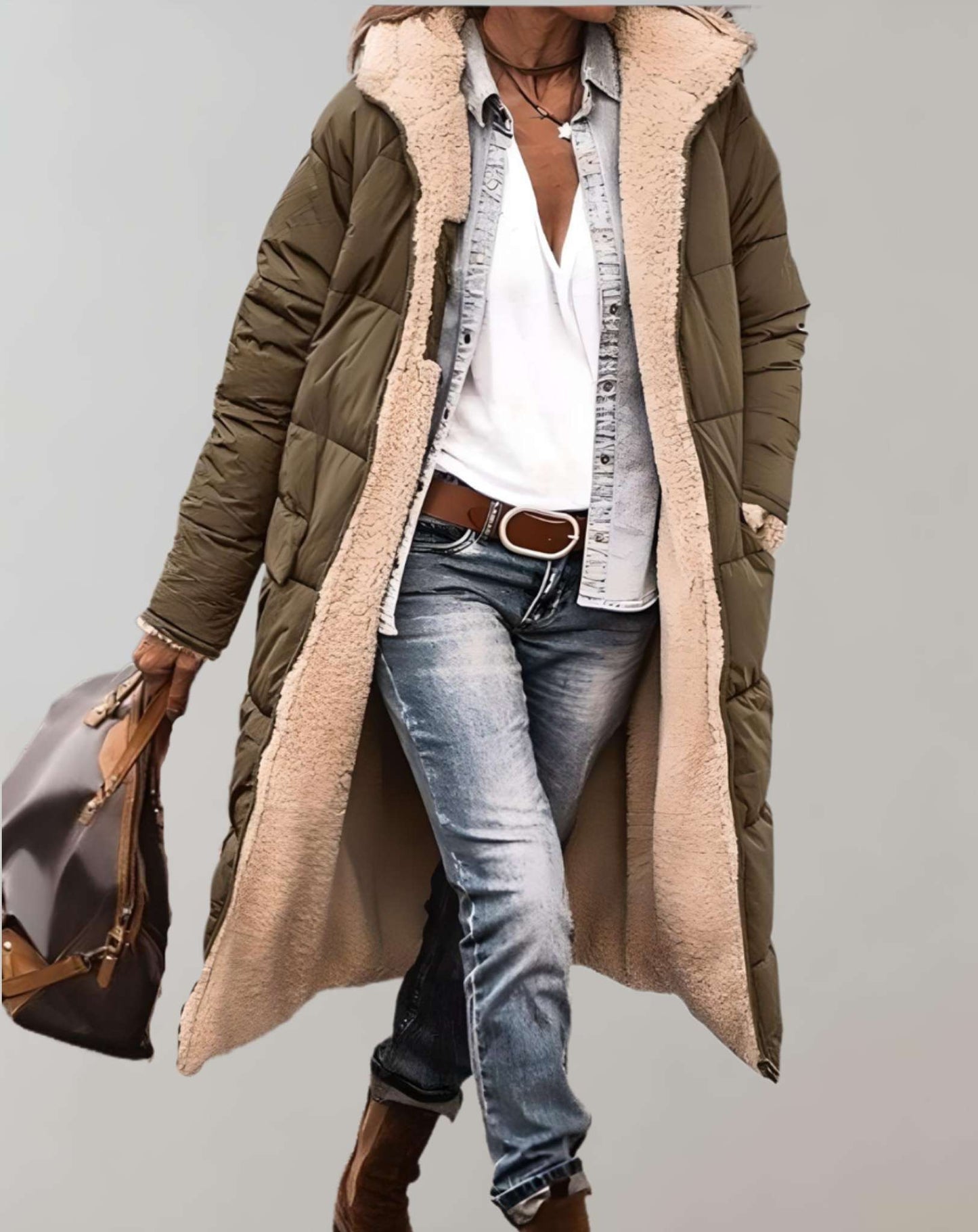 Gimena - Manteau Long avec Doublure en Polaire