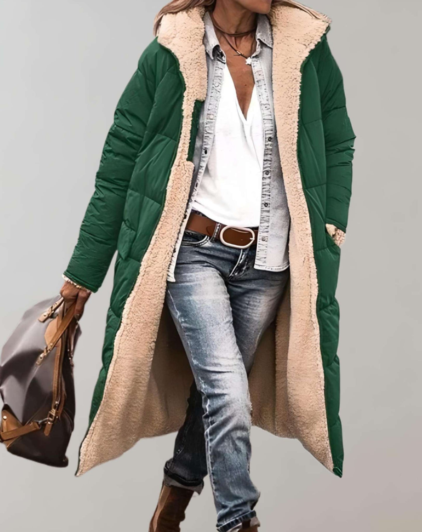 Gimena - Manteau Long avec Doublure en Polaire