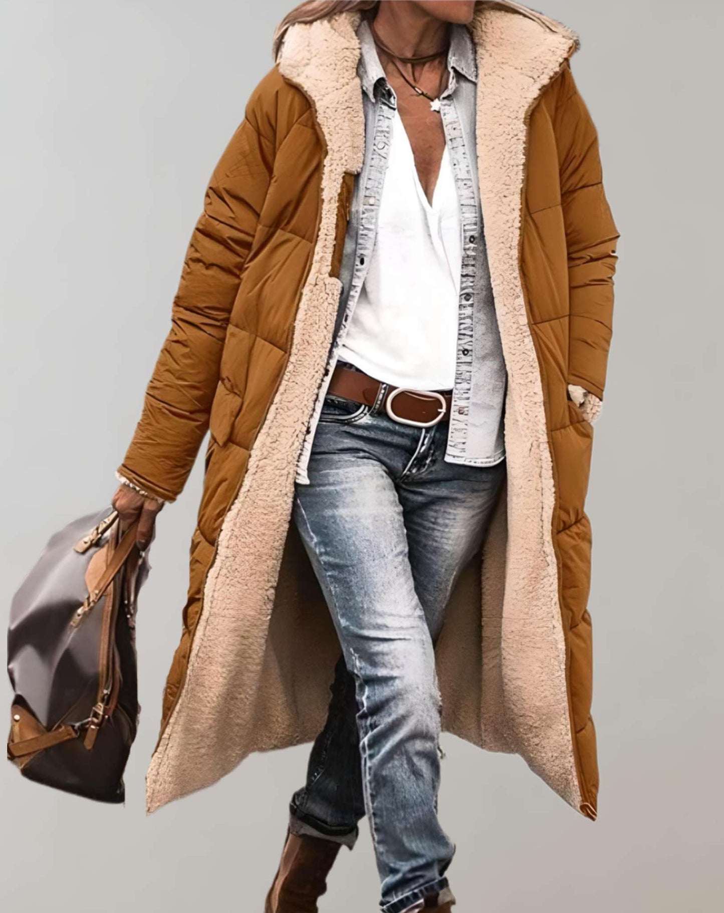 Gimena - Manteau Long avec Doublure en Polaire