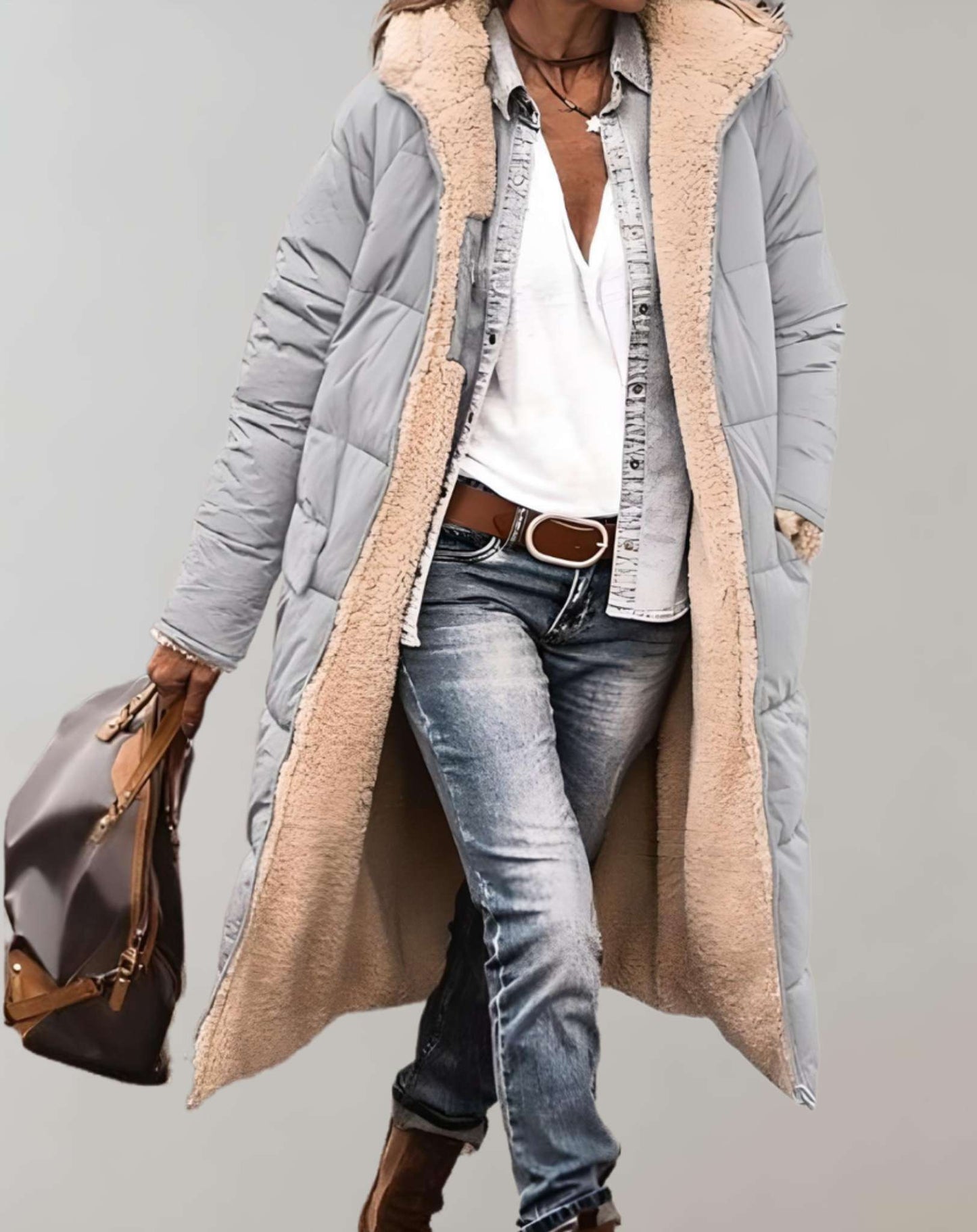Gimena - Manteau Long avec Doublure en Polaire