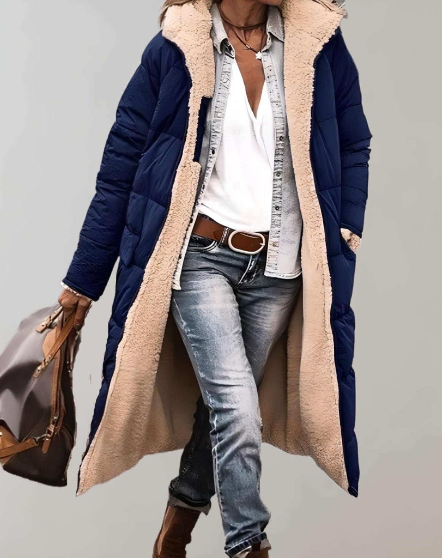 Gimena - Manteau Long avec Doublure en Polaire