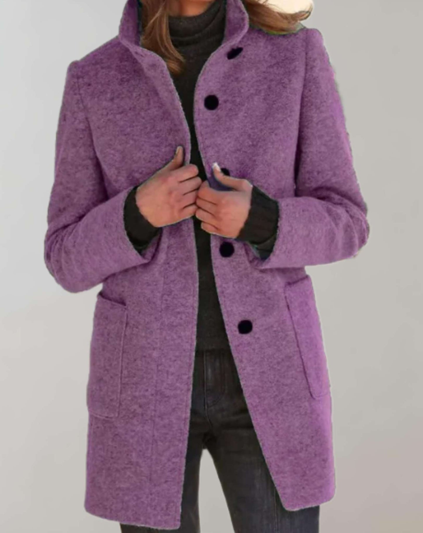 Francis – Manteau style laine longueur midi