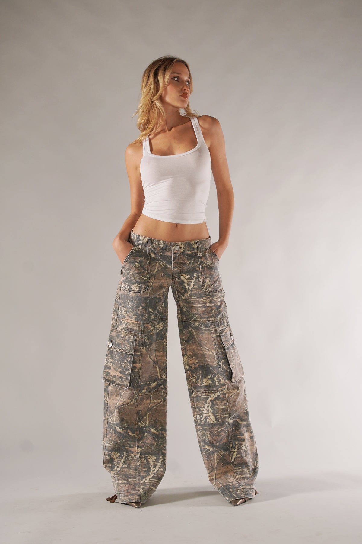 Hadara – Pantalon Cargo à Imprimé Motif