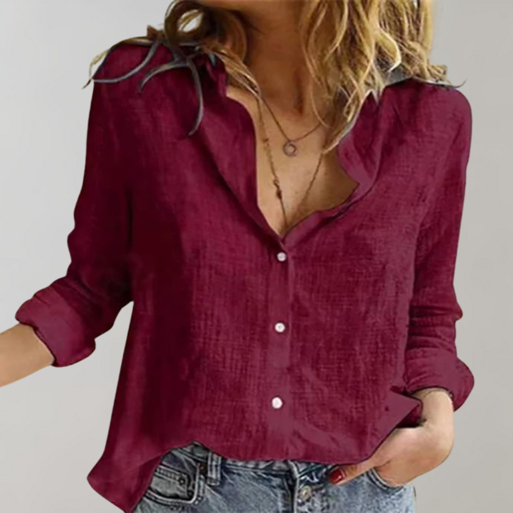 Gadea – Chemise en mélange lin-coton pour femmes