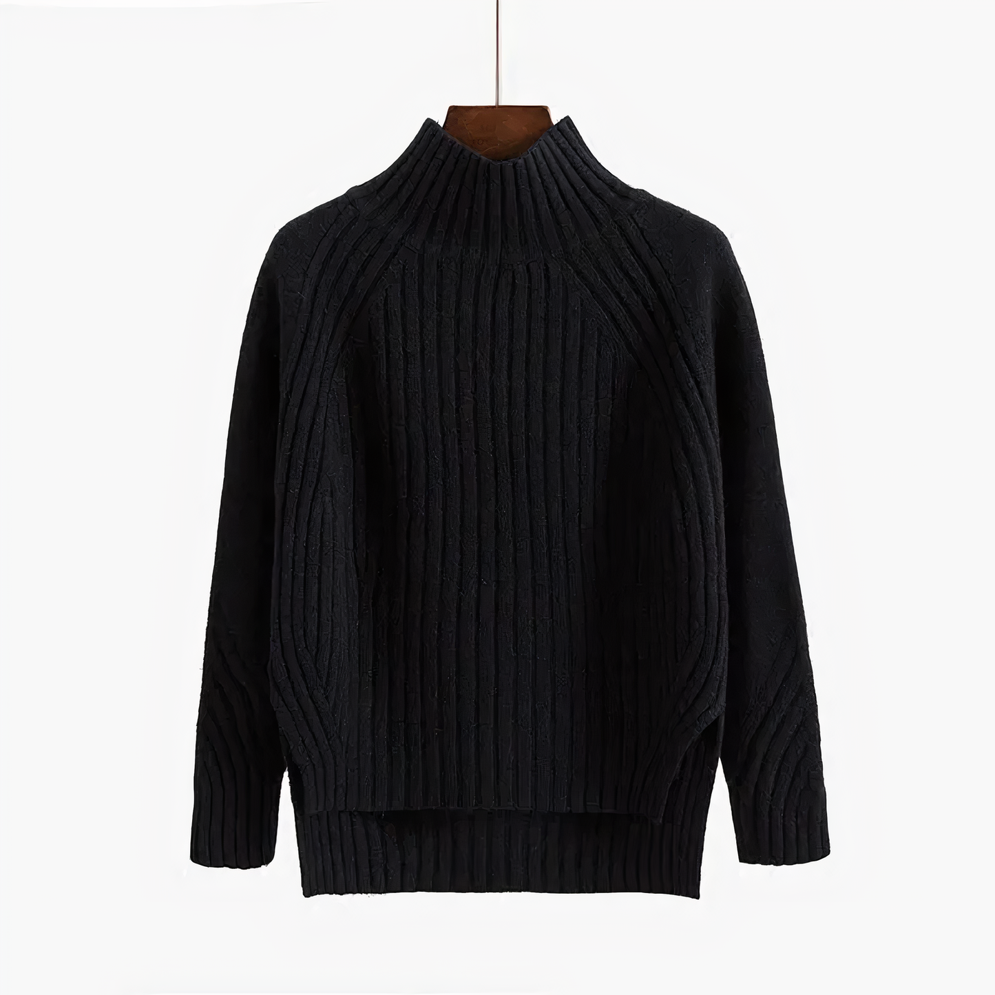 Dina – Pull doux en maille avec col montant élégant