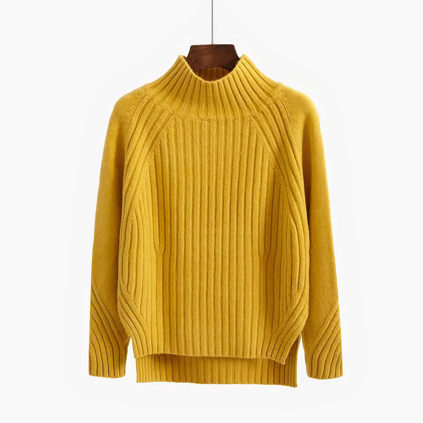 Dina – Pull doux en maille avec col montant élégant