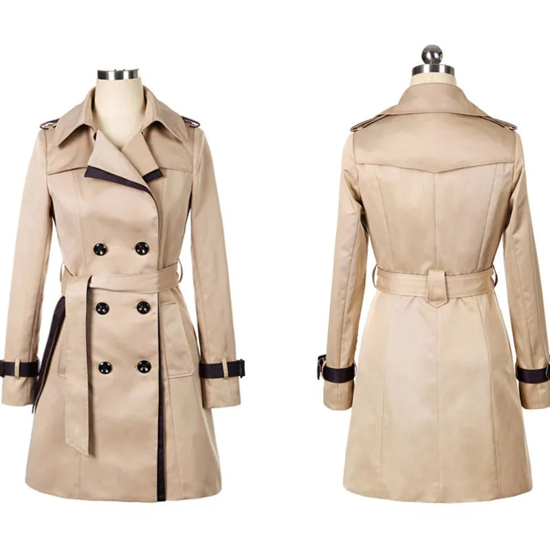 Kari - Manteau Trench Élegant à Double Boutonnage