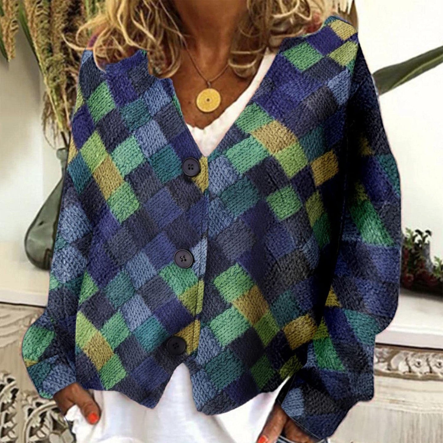 Julien - Pull style en tricot diamant