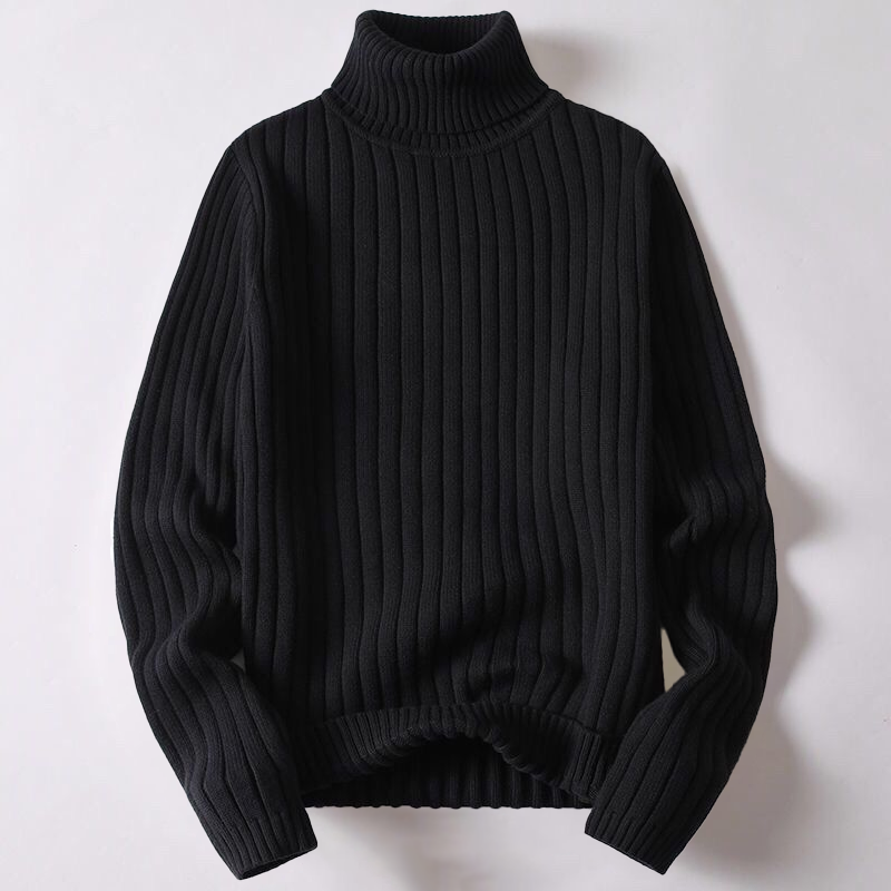 Juan – Pull à col roulé côtelé pour hommes
