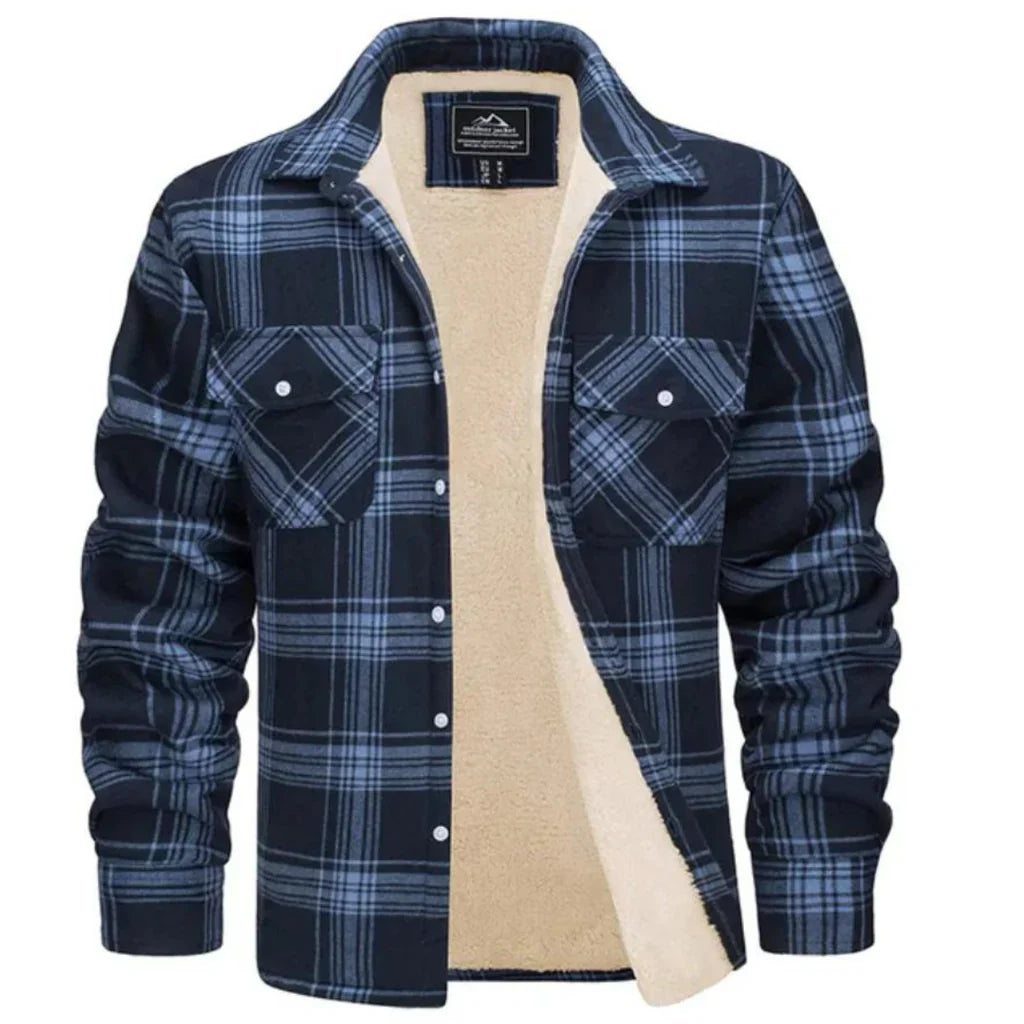 Adel - Veste à carreaux doublée au style masculin