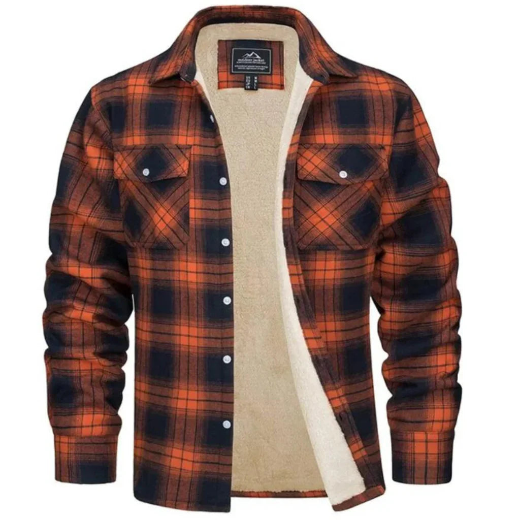 Adel - Veste à carreaux doublée au style masculin