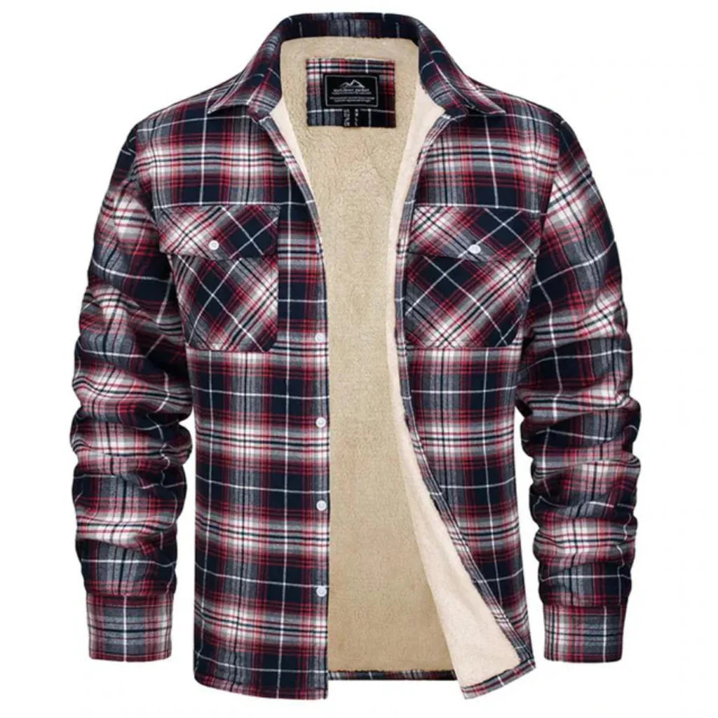 Adel - Veste à carreaux doublée au style masculin