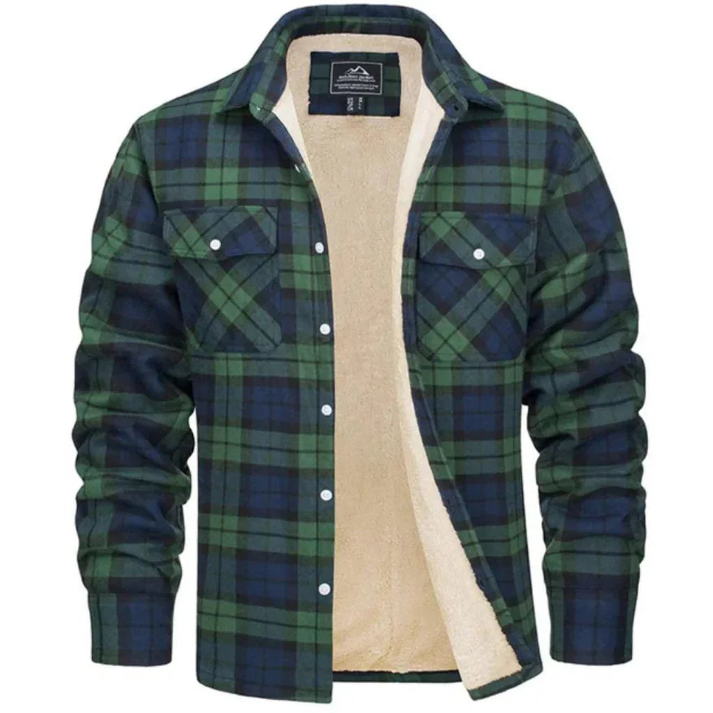 Adel - Veste à carreaux doublée au style masculin