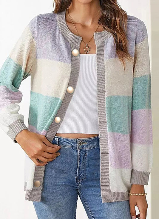 Bernice - Pull Boutonné Confortable et Léger