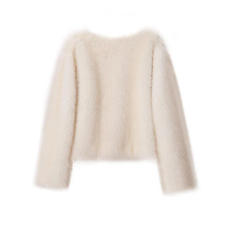 Grace - Veste au style fausse fourrure à effet renard