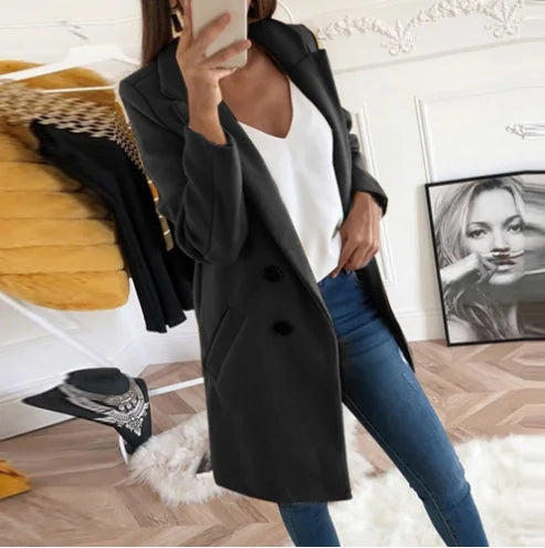 Tatiana - Manteau Long Essentiel et Élégant