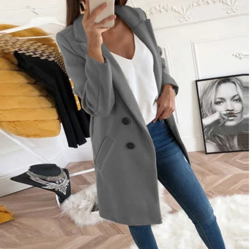 Tatiana - Manteau Long Essentiel et Élégant