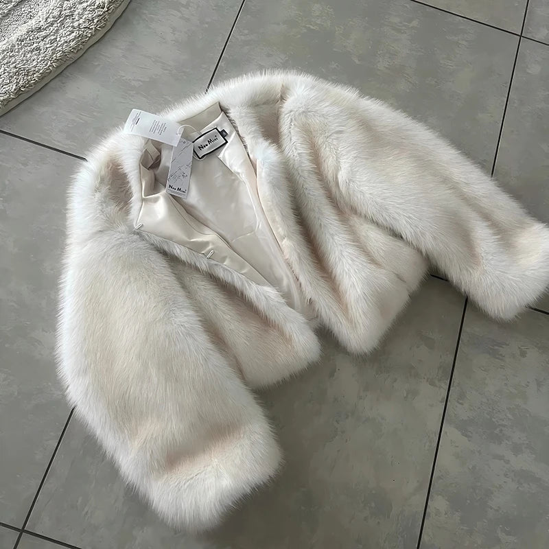 Grace - Veste au style fausse fourrure à effet renard