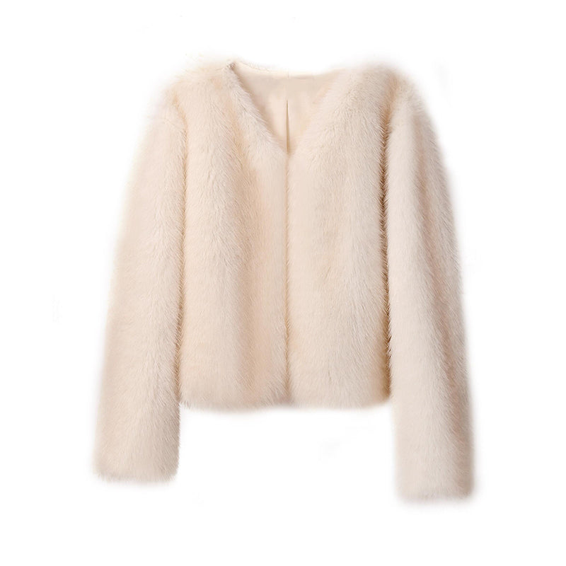 Grace - Veste au style fausse fourrure à effet renard