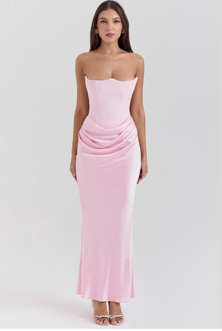 Shayla - Robe Maxi Élégante Sans Manches Style Corset