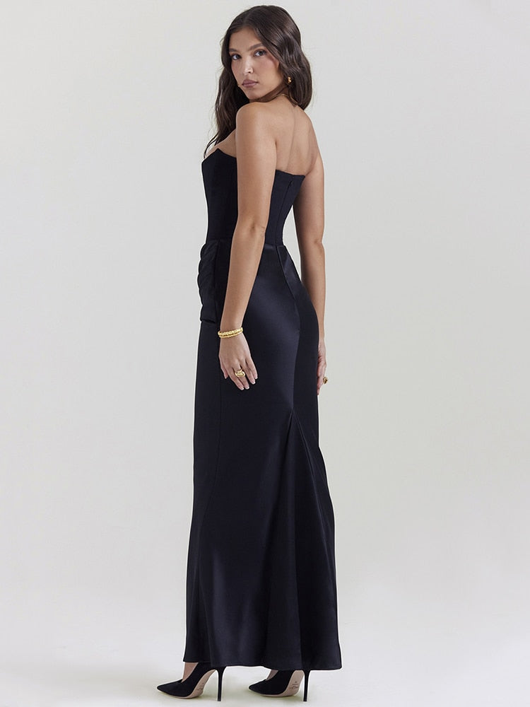 Shayla - Robe Maxi Élégante Sans Manches Style Corset