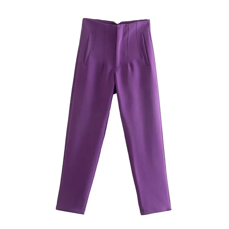 Claude - Pantalons élégants taille haute