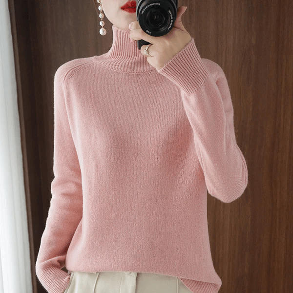 Rosanna – Pull à col roulé au style doux et raffiné