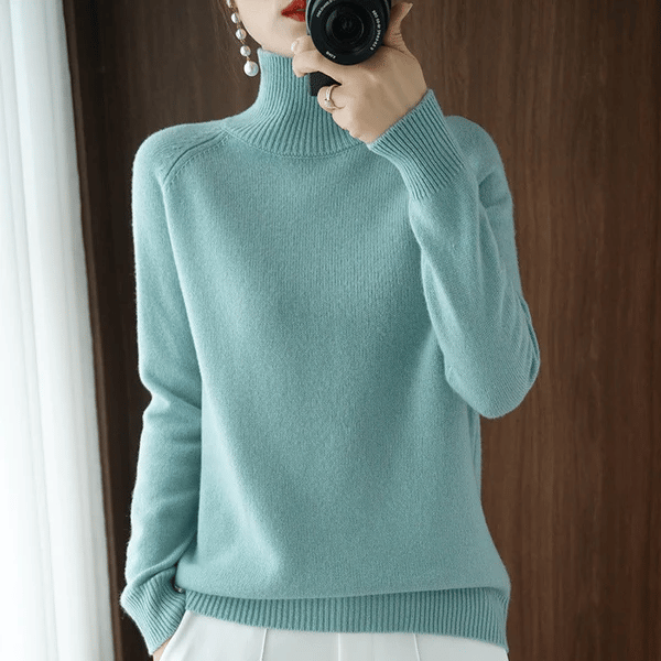 Rosanna – Pull à col roulé au style doux et raffiné