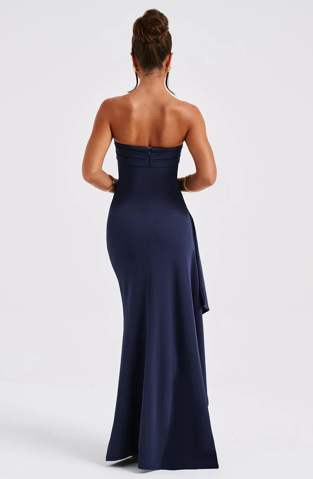 Janeth - Robe Maxi Bleue avec Fente
