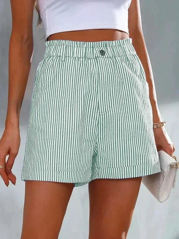 Shorts Décontractés Amples Rayés