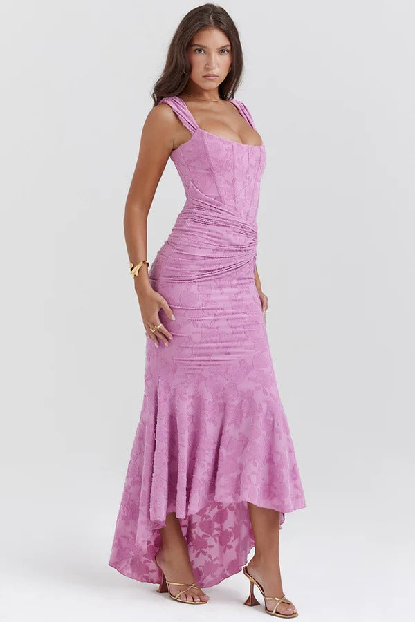 Margot – Robe longue sans manches à la coupe sirène élégante