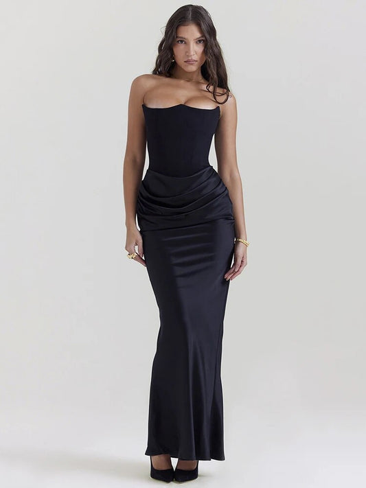 Shayla - Robe Maxi Élégante Sans Manches Style Corset
