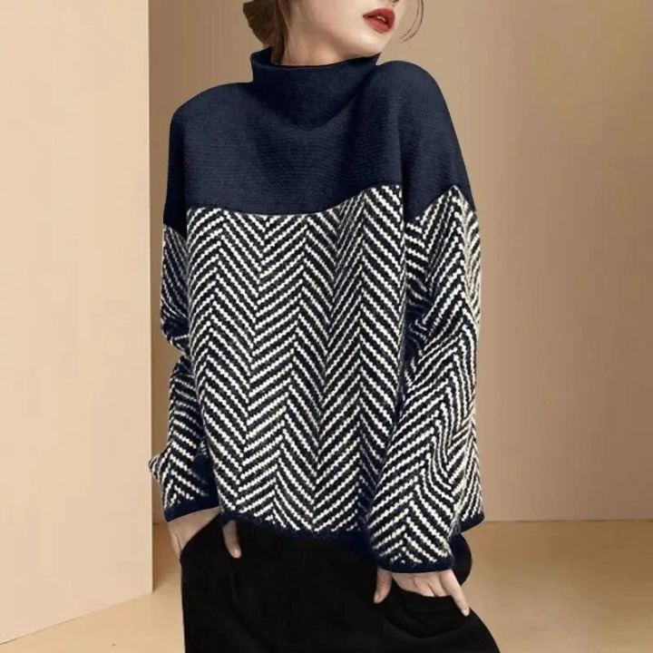 Alicha – Pull à col montant au style doux