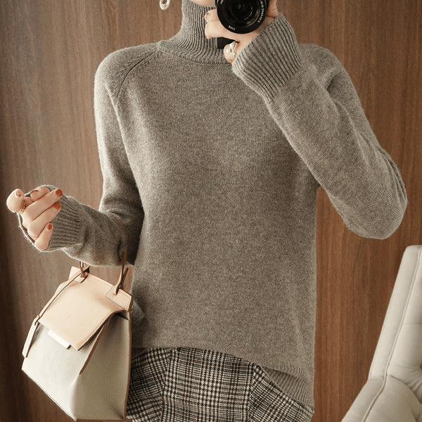 Rosanna – Pull à col roulé au style doux et raffiné