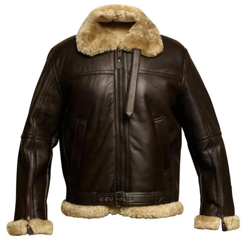 Marlo - Veste masculine Look cuir et intérieur doux style polaire