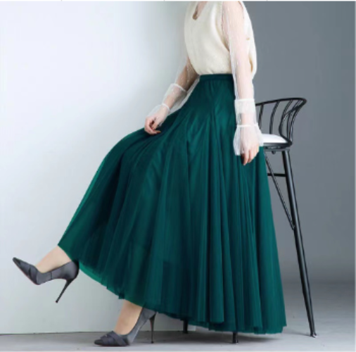 Lesley - Jupe Longue Style en Tulle