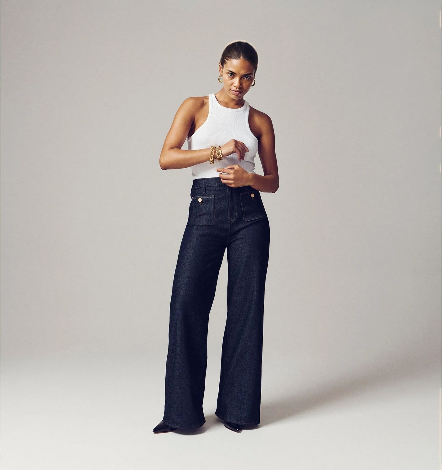 Saida - Jean large style marin