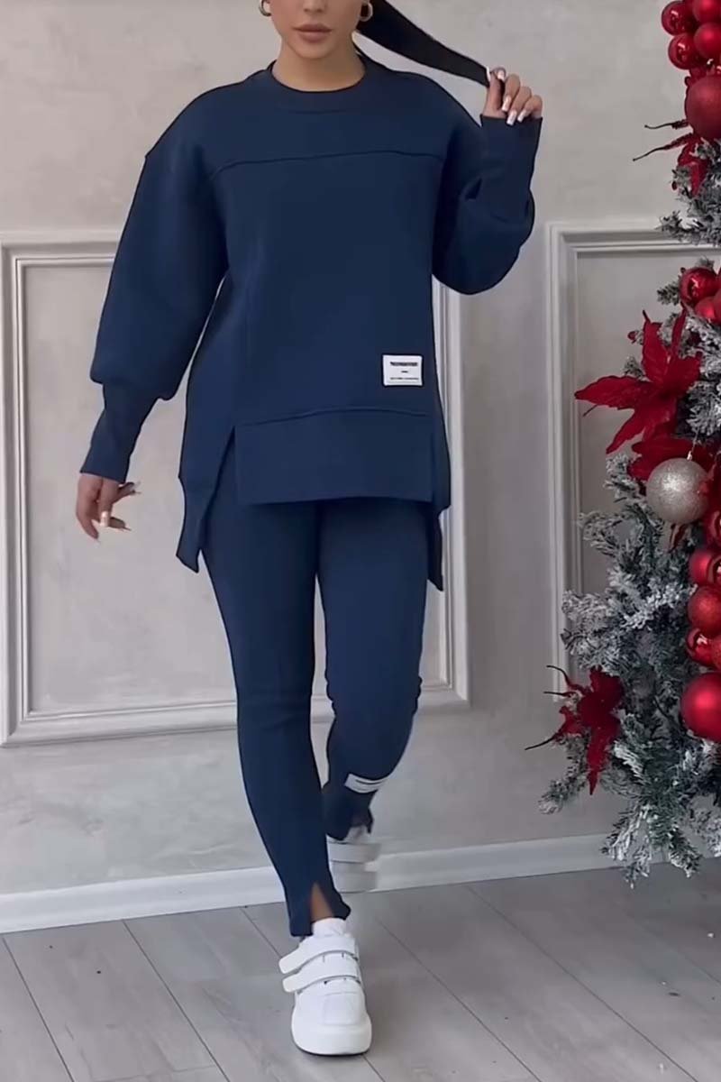 Jessica – Ensemble Sweat et Leggings avec Fente à l’Ourlet