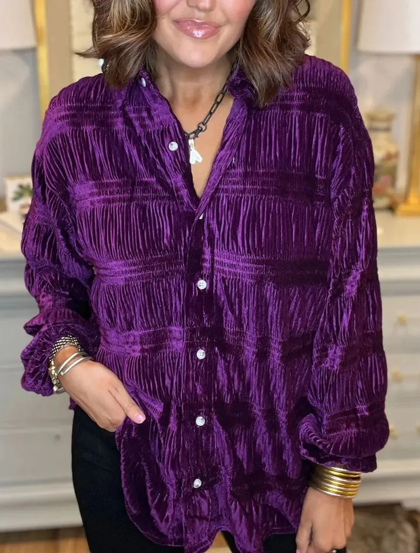 Charlotte – Top froncé au style raffiné et féminin